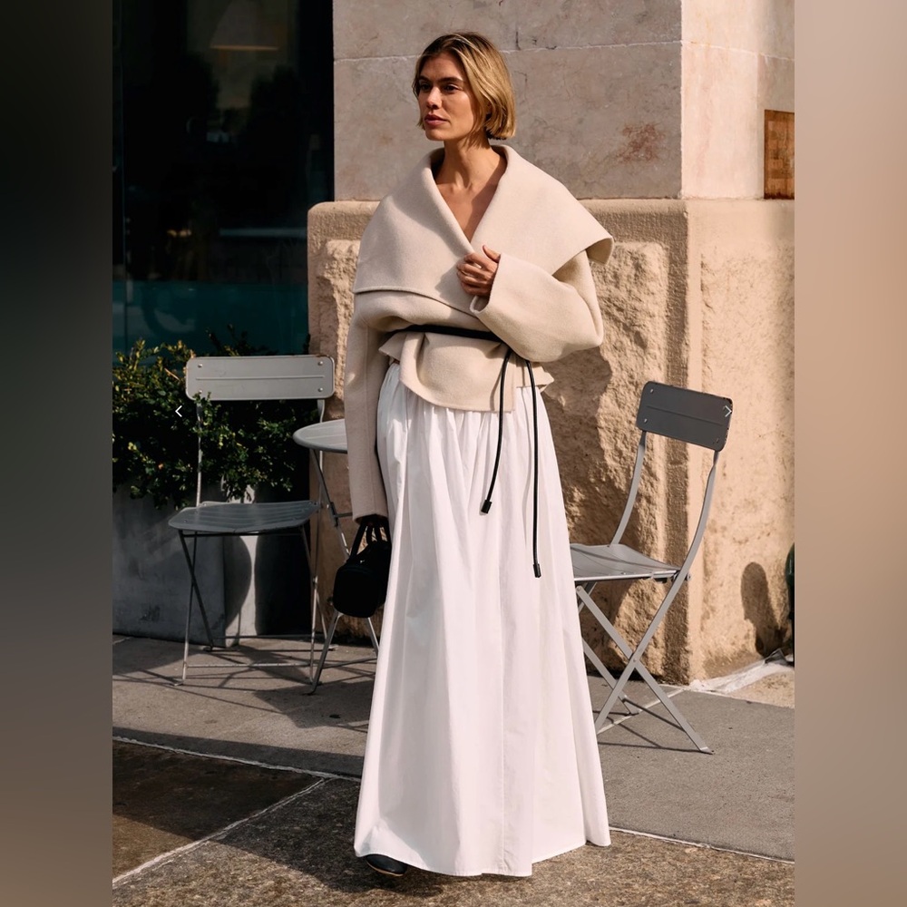 NWT DISSH Marina Off White Midi Skirt